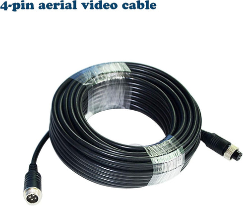 (17FT / 5m Backup Camera Cable, 4-pin Aviation Video Extension Cable, Car Video Extension Cable Backup Camera Extension Cable,AV Extension Cable C...