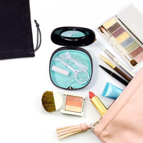 Doboli 2 Pack Retainer Case with Vent Holes, Mirrors,Compatible with Invisalign,Night Guards,and Mouth Guards Case - Includes Storage Bag,Slim Ali...