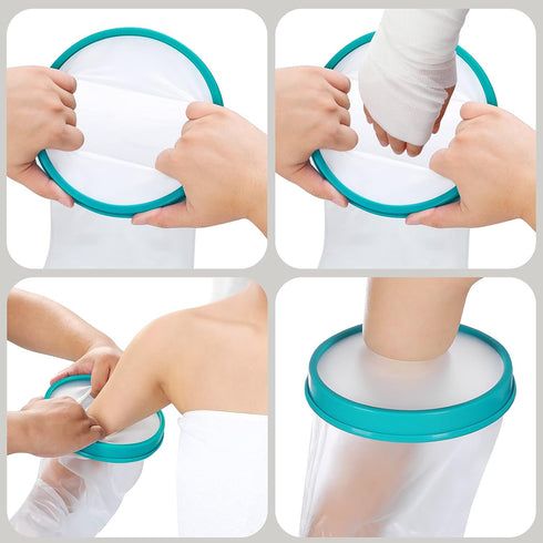 Cast Cover for Shower Arm Adult, Waterproof Cast Cover Full Arm Cast Protector for Shower Bath, Arm Cast and Bandage Cover for Broken Hands, Wrist...