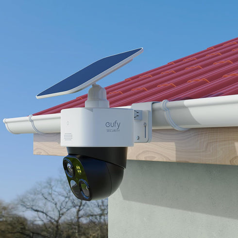 Gutter Mount Bracket Compatible with Eufy Security SoloCam S340, Solar Security Camera(1pack-White)...