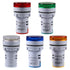 5pcs LED Voltage Meter Indicator AC 60-500V LED Voltmeter Signal Light Digital Display DC Voltage Meter Indicator Round Lamp Tester...