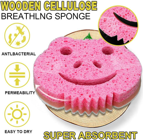 SmilePowo Kitchen Sponges,12 Pack Non-Scratch Scrub Sponge,Dual-Sided Dishwashing Sponge for Furniture,Dish,Bathroom,Reusable Eco-Friendly Sponge...