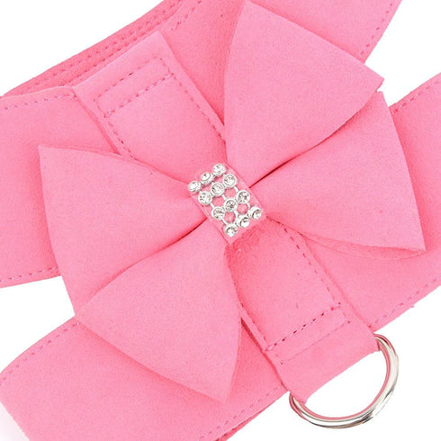 Ranphy Dog Harness and Matching Leash Set Girl Bling Rhinestone No-Pull Puppy Vest Doggie Cat Walking Training Harness Soft Suede Leather Collar A...