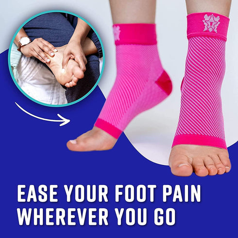 Bitly Plantar Fasciitis Compression Socks for Women & Men - Best Ankle Compression Sleeve, Nano Brace for Everyday Use - Provides Arch Support & H...