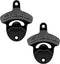 Wall Mounted Bottle Opener Black, Cheers Beer Cap Opener Post Mounted for Garage Man Cave Bar (Pack of 2)...