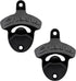 Wall Mounted Bottle Opener Black, Cheers Beer Cap Opener Post Mounted for Garage Man Cave Bar (Pack of 2)...