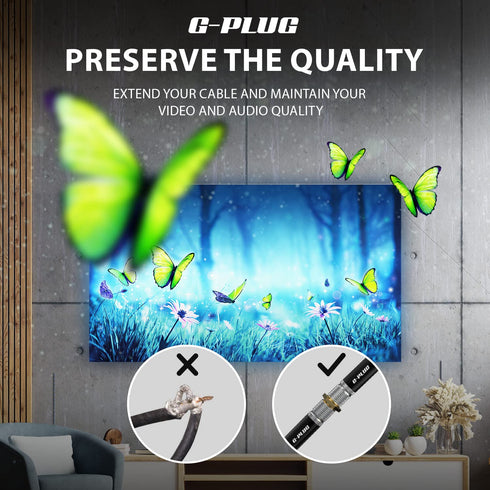 G-PLUG F81 Coaxial Cable Connectors - Exceptional Signal Quality and Durability for Uninterrupted Connectivity...