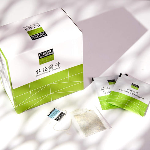 ChaWuWarmSun-Osmanthus & LongJing Green Tea Bags,50 Tea Bags,Natural Flower and Broken Tea...