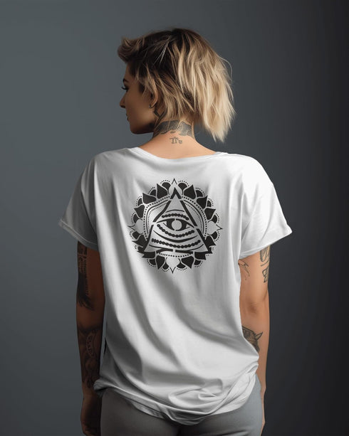 Reusable Third Eye & Pyramid Chakra Stencil 8.5" x 11" - Custom, Spiritual Design for Yoga and Meditation Crafts...