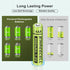 Rechargeable AAA Batteries, Ni-MH Triple A Solar Batteries High Capacity 1.2V Pre-Charged for Outdoor Solar Lights, String Lights, Pathway Lights ...
