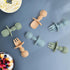 Baby Spoons and Forks Feeding Set, 6 Pack Silicone First Stage Self Feeding Toddler Utensils, BPA Free, Baby Led Weaning Supplies for Training Spo...