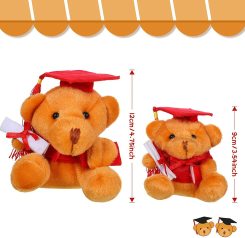 Sumind 6 Pieces Graduation Bears Class of 2024 Graduation Plush Bears Bulk Stuffed Animal Bears with Cap for Kindergarten Primary School College H...