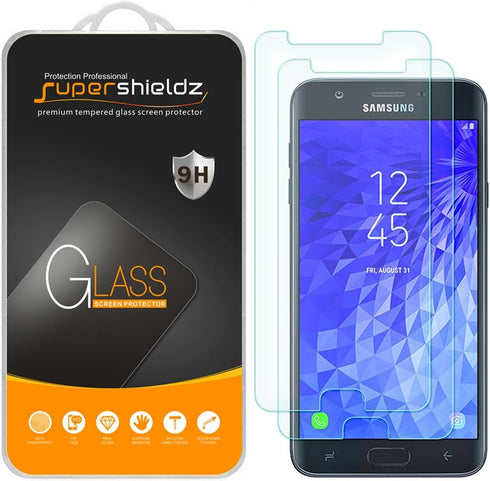 Supershieldz (2 Pack) Designed for Samsung (Galaxy J7 Aura) Tempered Glass Screen Protector, Anti Scratch, Bubble Free...