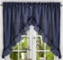 Ellis Curtain Stacey Sheer Balloon Valance, 60" x 15", Navy...