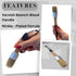 Chalk Wax Paint Brush – 2 PCs 1 Flat Paint Brushes for Furniture Painting 1 Round Chalk Wax – Bristle Paint Brushes Set Suitable with Any Chalk Pa...