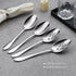 E-far Serving Spoons, 4-Piece Stainless Steel Serving Utensils Set - Solid Spoons x 2, Slotted Spoons x 2, Metal Hostess Serving Tablespoons for C...