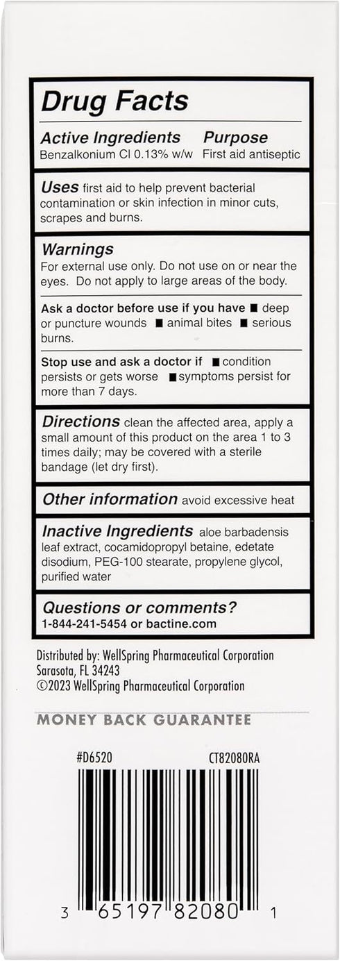 Bactine MAX First Aid Wound Wash - Antiseptic Liquid Kills 99.9% of Germs - Infection Protection for Minor Cuts, Scrapes, and Burns - First Aid So...