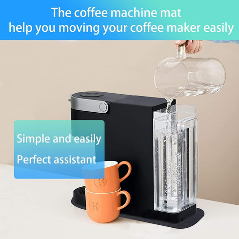 Coffee Maker Mat For Countertops,Appliance Sliders for Kitchen Appliances,Small Appliance Coffee Maker Slider,Coffee Machine Mat Sliding Tray.Coff...