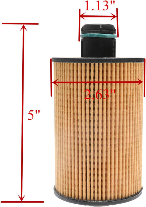 iFJF 68229402AA Engine Oil Filter Element Replacement for Ram 3.0L V6 1500 2014-2019 Grand Cherokee 2014-2020 Replaces 68109834AA...
