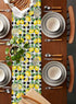 Linen Burlap Table Runner Spring Farmhouse Dresser Scarves, Yellow Lemon on Buffalo Plaid Table Runners for Family Dinner/Holiday Party/Events/Kit...