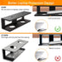 3 PCS Under Desk Laptop Mount with Anti-Scratch Felt Board,Under Desk Laptop Holder Tray,Durable Under Desk Shelf for Laptop/Keyboard Storage...