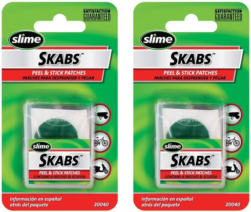 Slime 20040 SKABS Pre-Glued 1" Patch Kit - Two Pack (6 Patches and 1 Scuffer per Kit)...