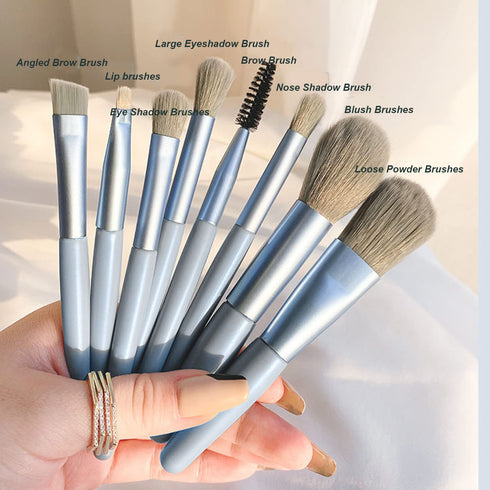 Makeup Brushes 8 Pieces Makeup Brush Set, Makeup Brushes Foundation Blend Blush Concealer Eye Shadow Blend Eye Liner Makeup Brush Set for Travel M...