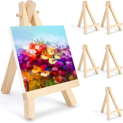 Mini Easel Stand, 6 Pcs Small Tabletop Easels for Sign Painting Card Holder...