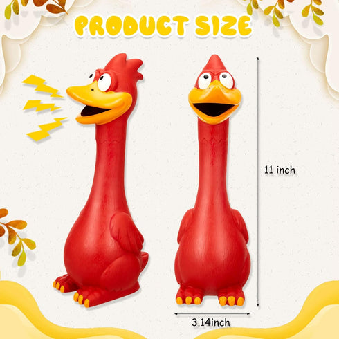 Hungdao 1 Pcs Horse Toys Latex Squeaky Squeeze Chicken Squeak Horse Turkey Balls for Play Fake Screaming Chicken Toys for Horses Soccer Ball for R...