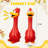 Hungdao 1 Pcs Horse Toys Latex Squeaky Squeeze Chicken Squeak Horse Turkey Balls for Play Fake Screaming Chicken Toys for Horses Soccer Ball for R...