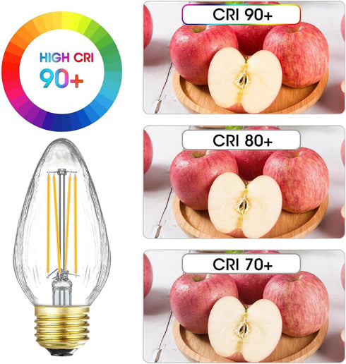 Leools E26 Vintage Edison Bulbs 8W Dimmable LED Bulbs Soft White 3000K 800lm 120V AC E26 Medium Base Light Bulbs for Pendant Light Fixture?6 Pack...