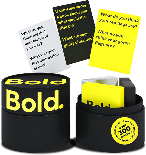 Bold Card Game - 3 Decks, 300+ Questions - Fun Icebreaker and Couples Game for Date Nights...