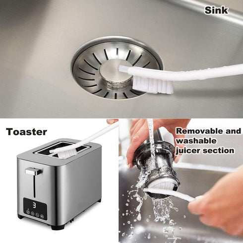 Small Scrub Brushes for Cleaning,Crevice Cleaning Tool Set for Track Juicer Toaster Sink Tile Grout Grater Seafood,Detailing Cleaning Supplies Gad...