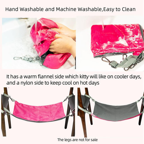 Extra Large Cat Hammock Hanging for Cage,Hanging Cat Bed,Washable Soft Outdoor Cat Mat,Waterproof Cooling Kittens Pad for Cats 26 x 20 inches (XX-...