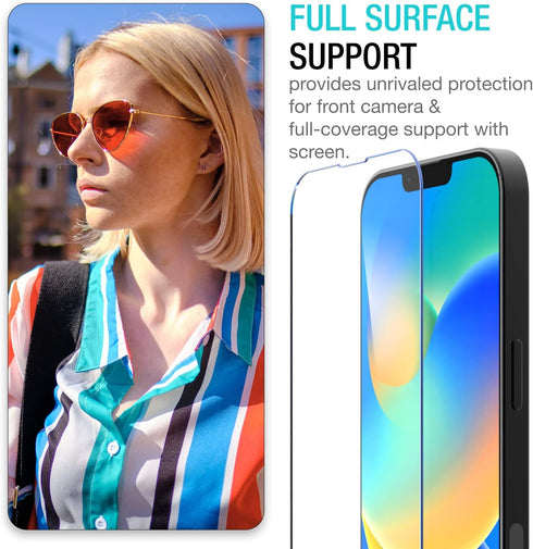 Purity Screen Protector Designed for iPhone 14 Plus 2022 (3 Pack) Tempered Glass Screen Protectors Slim Case Friendly + HD Clarity 9H Hardness Fil...