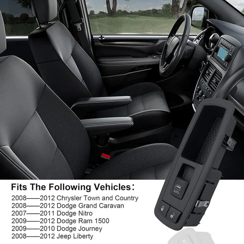 Power Window Switch Door Lock Switch Front Passenger Side Compatible with Dodge Grand Caravan Chrysler Town & Country Jeep Liberty Nitro Ram1500 J...