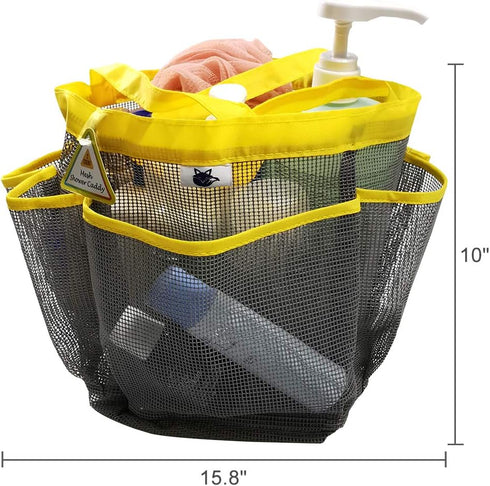 SPINFOX 2 Pack Mesh Shower Caddy, Quick Dry Shower Tote Bag Hanging Toiletry with 2 Handles for Shampoo, Conditioner, Soap and Other Bathroom Acce...