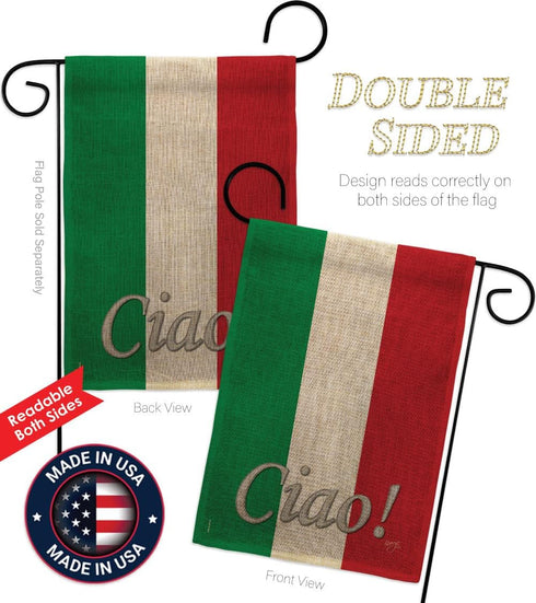Breeze Decor Italian Garden Flag Regional Nation International World Country Particular Area House Decoration Banner Small Yard Gift Double-Sided,...