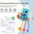 Baby Sensory Montessori Toy for 6-12-18 Months Babies, Food Grade Silicone Pull String Teething Toy for 1 2 3 Year Old, Sensory Activity Toys for ...