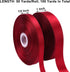 Swedin 2 Rolls (1”×50 Yards, 1/2”×50 Yards) Burgundy/Maroon Satin Ribbon for Gift Wrapping, Wedding, Bow Making & Other Projects...