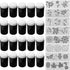Daily Treasures 20Pcs Finger Sponge Daubers, Finger Painting Sponge with 8Pcs Flower Stencil Templates for Arts and Craft Painting Projects-Dauber...