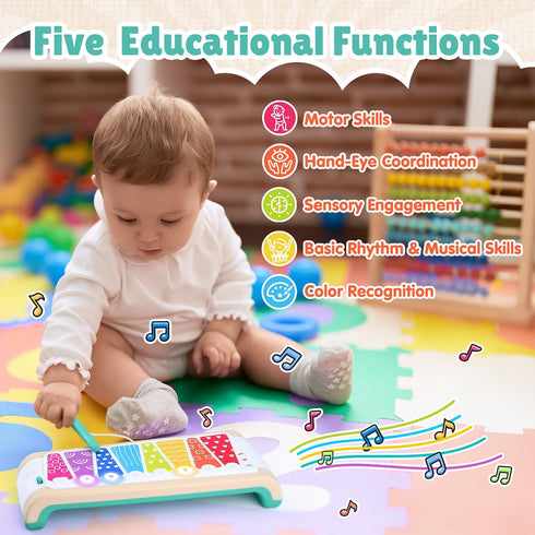 PLAY 2 in 1 Baby & Toddler Toys for Ages 2-4, Baby Piano & Xylophone Musical Toys for Toddlers 1-3, 1 2 3 4 Year Old Baby Boy & Girl Birthday Gift...