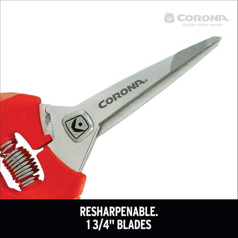 Corona FS 3214D ComfortGEL Leaf & Stem Micro Snips, Pack of 1, Orange...