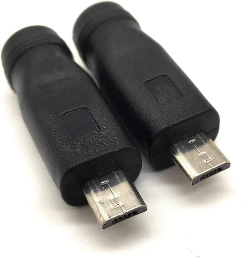 USB to DC Power Adapter, Micro Male to DC 5.5x2.1mm Female 5V Connector Power Charging Adapter for Laptop PC...