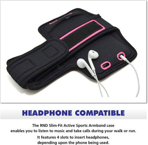 RND Apple Certified Lightning to Reversible USB 6ft Cable and Slim-Fit Active Sports Armband Case for iPhone (7, 6S, 6, 5S, 5, 5C, SE) and iPod To...