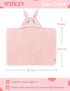 Baby Hooded Towel with Unique Animal Design Ultra Soft Thick Cotton Bath Towel for Newborn (Bunny)...