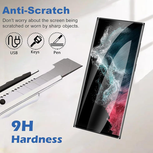 Lyphpe?3-PACK for Samsung Galaxy S22 Ultra Screen Protector Case Friendly, 3D Curved, Screen Protector Galaxy S22 Ultra Tempered Glass cell Phone ...