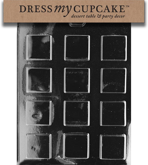 Dress My Cupcake Chocolate Candy Mold, Plain Square Mints...