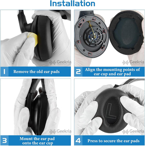 Geekria Sport Cooling-Gel Replacement Ear Pads for Anker Soundcore Life Q20, Life Q20+, Life Q20i, Life 2 Headphones Ear Cushions, Headset Earpads...