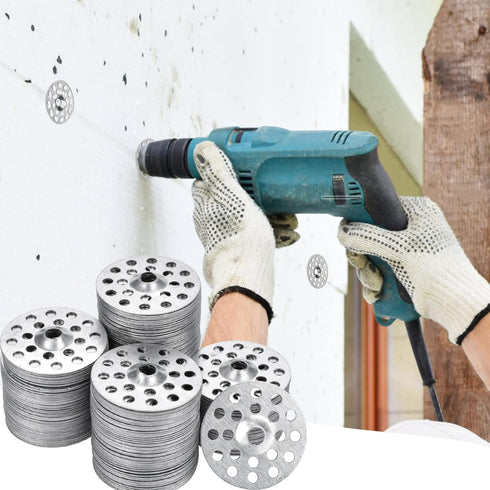 1 Inch Plaster Washers 200 Pcs Plaster Buttons Metal Washers for Screws Plaster Repair Rings Profile Washer for Wall Ceiling Drywall Repair...